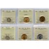 Image 1 : Five Cents - ICCS Graded Lot of 6 Coins