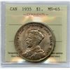Image 2 : 1935 Silver Dollar