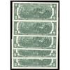 Image 2 : United States 5x First Day Issue 1976 $2.00 Federal Reserve Note - Stamped!