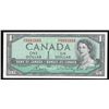 Image 1 : Bank of Canada $1, 1954 - 2 Digit Radar Serial Number