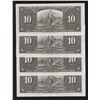 Image 2 : Bank of Canada $10, 1937 - Lot of 4 Consecutive