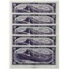 Image 2 : Bank of Canada $10, 1954 - Lot of 5 Consecutive