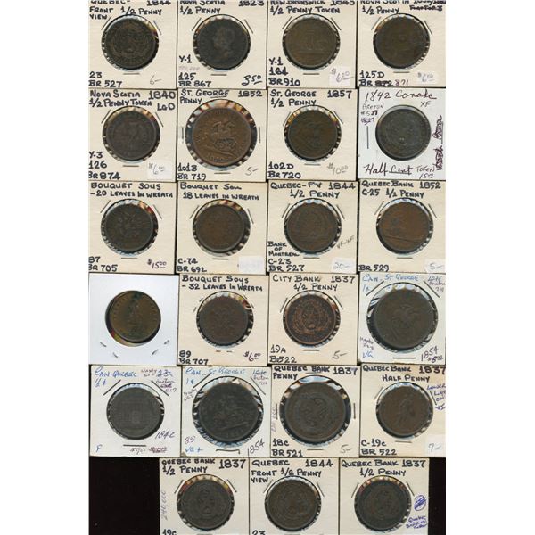 Miscellaneous Canadian Tokens - Lot of 23