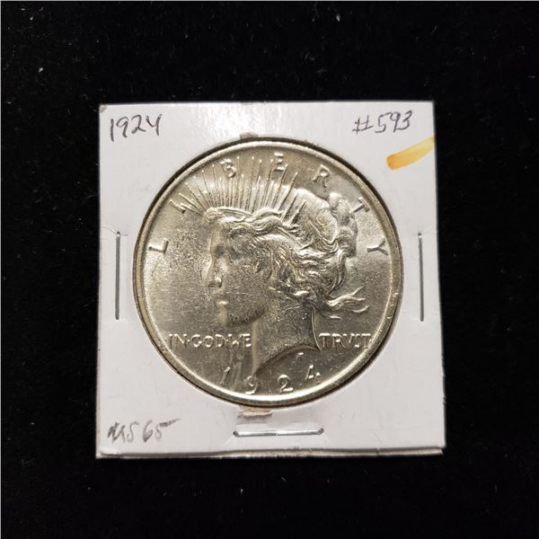 1924 Peace  Silver Dollar