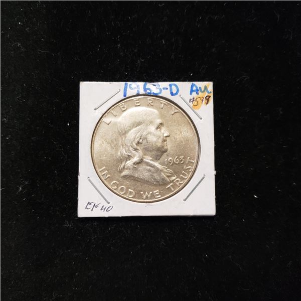 1963-D Franklin Head al Dollar