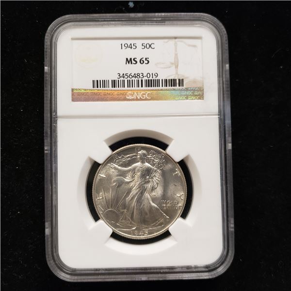 1945 Walking Liberty Head Half Dollar