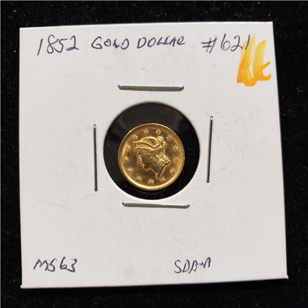 1852 Liberty Head  Gold Dollar