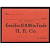 Image 1 : Hudson's Bay Company Generic Note for $10.00 in Trade