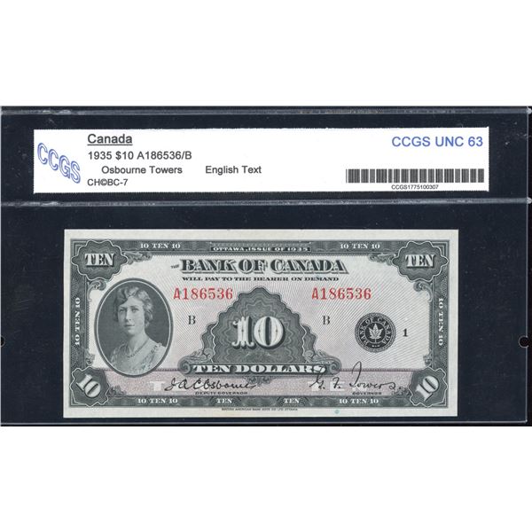 Bank of Canada  $10, 1935