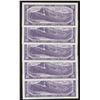 Image 2 : Bank of Canada $10, 1954 - Lot of 5 Consecutive
