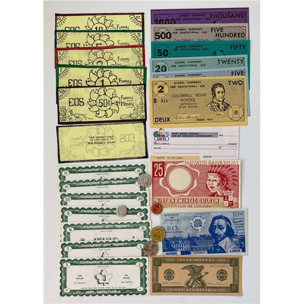 H. Don Allen Collection - School Currency, Traveller's Cheques, Gift Cheques, Money Orders.
