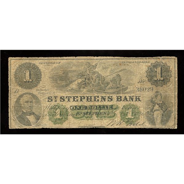 Bank of St. Stephen $1, 1886