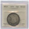 Image 2 : 1874 Newfoundland Fifty Cents