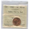 Image 2 : 1965 One Cent - Small Beads Pointed 5 Varierty