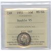 Image 2 : 1951 Ten Cents - Double 95