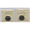 1991 & 2009 Twenty-Five Cents - Lot of 2 ICCS Graded Coins