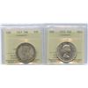 Image 1 : 1917 & 1953 Fifty Cents - Lot of 2 ICCS Graded Coins