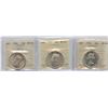 Image 1 : 1944, 1951 & 1954 Fifty Cents - Lot of 3 ICCS Graded Coins