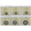 Image 1 : Lot of 6 ICCS Graded Coins