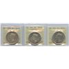 Image 1 : George VI Silver Dollar ICCS Group - Lot of 3