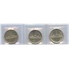 Image 2 : George VI Silver Dollar ICCS Group - Lot of 3
