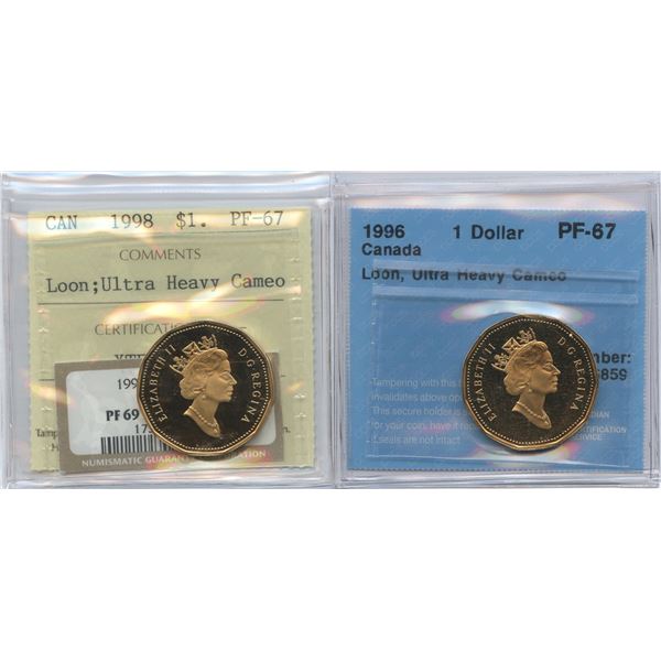 1996 & 1998 Proof Loons