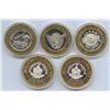 Image 2 : Lot of 5 Casino Tokens