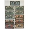 Image 1 : Bank of Canada $1,$2 & $5, 1937 - Lot of 11 Banknotes