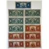 Image 2 : Bank of Canada $1,$2 & $5, 1937 - Lot of 11 Banknotes
