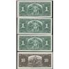 Image 2 : Bank of Canada $1 & $10 Lot of 4