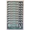Image 1 : Bank of Canada $1, 1954 - Lot of 10 Consecutives