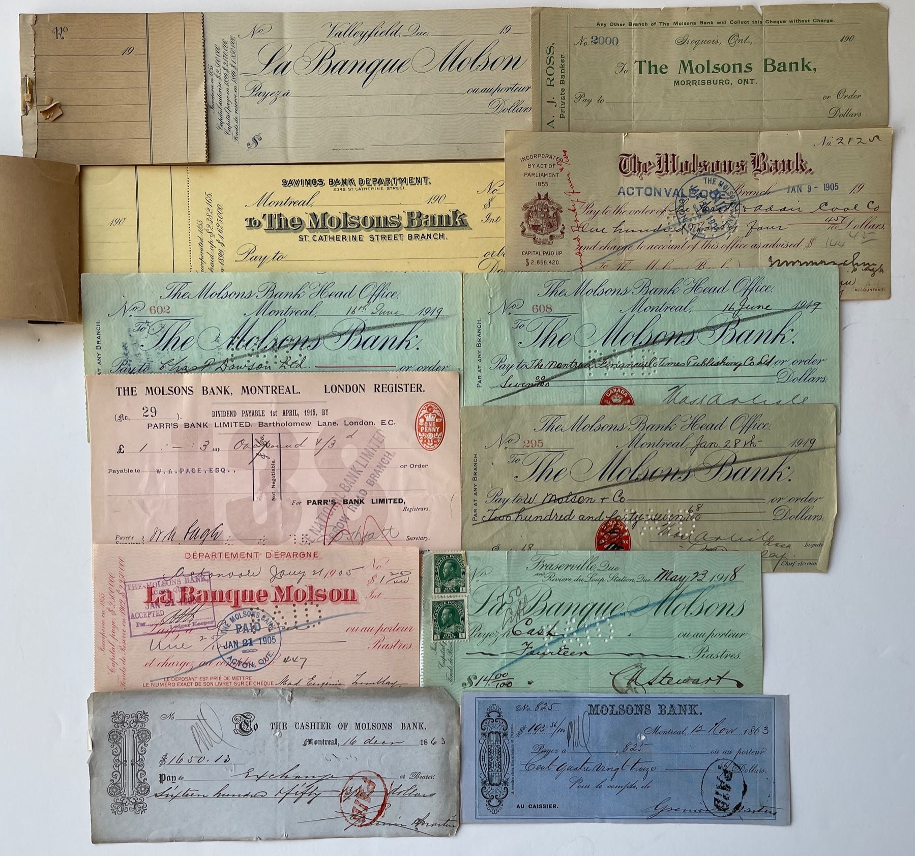 Canada Cheque Collection - Geoffrey Bell Auctions