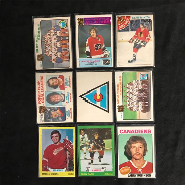 VINTAGE HOCKEY STARS CARD LOT