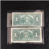 Image 2 : LOT OF 2 1937 CANADIAN $1 BILLS