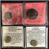 Image 2 : RARE LOT OF 5 ROMAN EMPIRE COINS WITH PAPER WORK