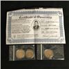 Image 1 : LOT OF 3 UNC  2015 PRESIDENTIAL GOLDEN DOLLARS WITH CERTIFICATE