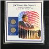 Image 1 : JFK NAMES HIS CABINET COIN & STAMP SET