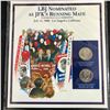 Image 1 : LBJ NOMINATED AS JFKs RUNNING MATE  X2  2005 50 CENT PIECES AND STAMP COMPLETE WITH INFO CARD