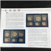Image 2 : USA 1989  COIN AND STAMP SET COMPLETE WITH INFO CARD