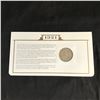 Image 2 : THE U.S. SILVER DOLLAR COLLECTION 1921  MORGAN DOLLAR WITH STAMPS AND INFO CARD