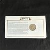 Image 2 : THE U.S. SILVER DOLLAR COLLECTION 1922 PEACE  DOLLAR WITH STAMPS AND INFO CARD