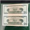 Image 2 : USA UNCUT SHEET OF 2006 $20.00 BILLS