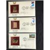 Image 1 : LOT OF 3 USA  FIRST DAY COVERS WITH 23KT GOLD STAMPS