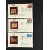 Image 1 : LOT OF 3 USA  FIRST DAY COVERS WITH 23KT GOLD STAMPS