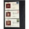 Image 1 : LOT OF 3 USA  FIRST DAY COVERS WITH 23KT GOLD STAMPS