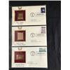 Image 1 : LOT OF 3 USA  FIRST DAY COVERS WITH 23KT GOLD STAMPS