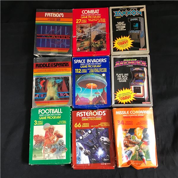 (9X) ATARI VIDEO GAME LOT