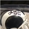 Image 2 : TOM MACK AUTOGRAPHED MINI-HELMET W/HOF 99 INSCRIPTION (BECKETT)