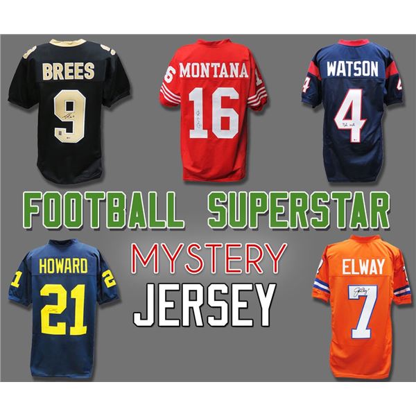 FOOTBALL SUPERSTAR  MYSTERY  JERSEY