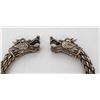 Image 2 : ANTIQUE DOUBLE HEADED SILVER CHINESE BRACELET